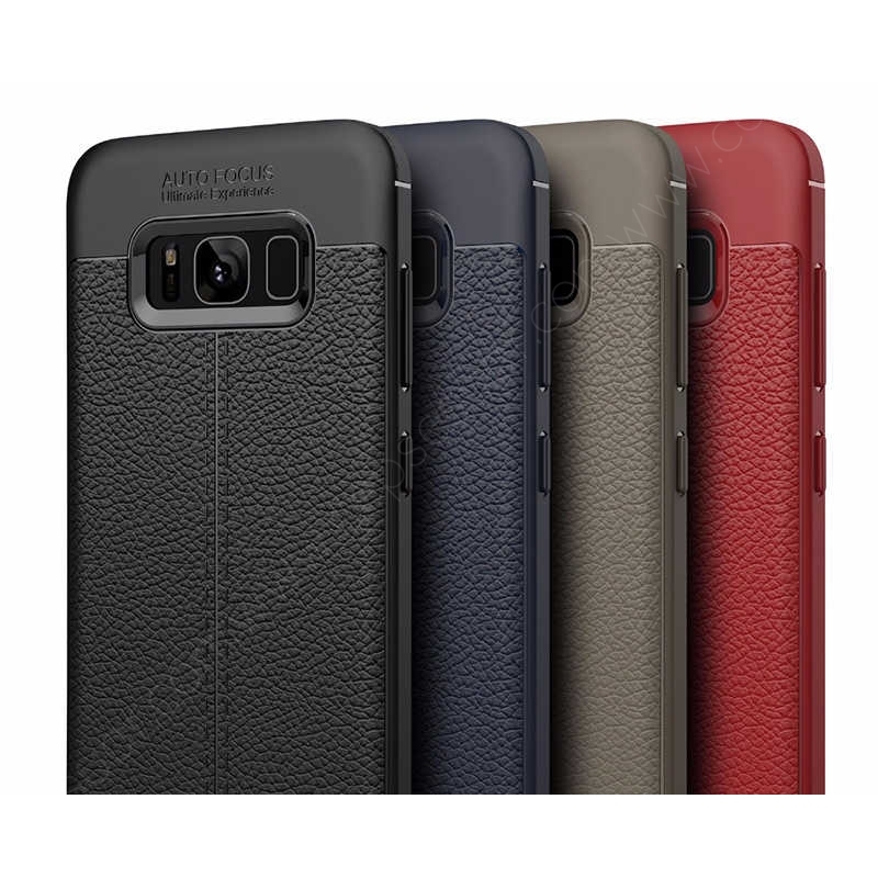 Samsung Galaxy S8 Plus Kılıf Deri Görünümlü Seam Silikon Kırmızı fiyatı ve  özellikleri