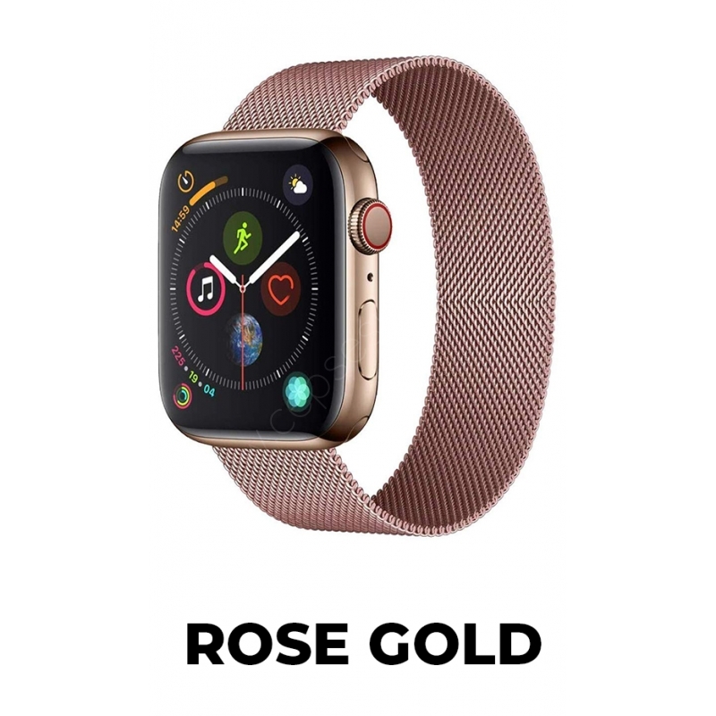 Apple Watch 44mm Spor Örgülü Mıknatıslı Metal Kordon Rose Gold fiyatı ve  özellikleri