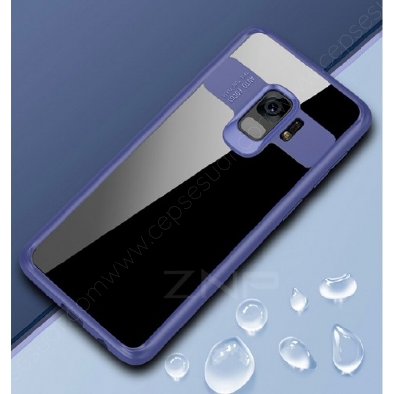 Samsung Galaxy S9 Kılıf Buttom Şeffaf Silikon Mavi fiyatı ve özellikleri