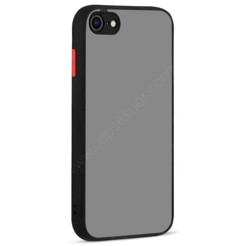 Apple iPhone 7 Kılıf Kamera Korumalı Renkli Tuşlu Loka Siyah fiyatı ve  özellikleri